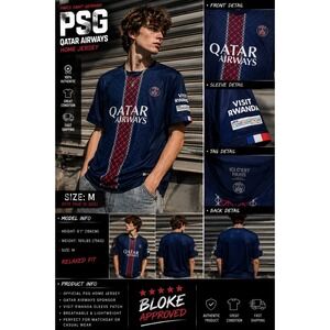 Paris Saint-Germain Soccer Jersey Mens M Navy Kvaratskhelia 7 PSG Ligue‎ 1 Kit